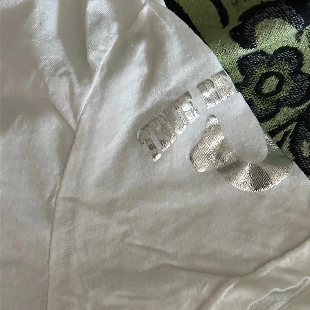 True Religion White V-Neck Tee